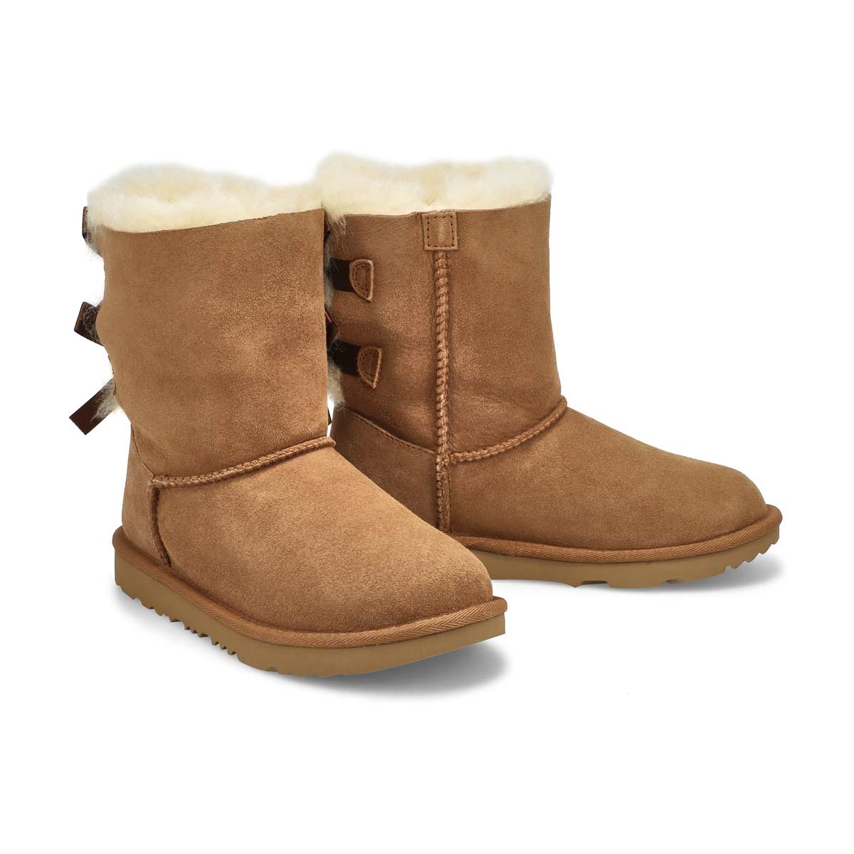 Girl's Bailey Bow II Sheepskin Boot - Chestnut