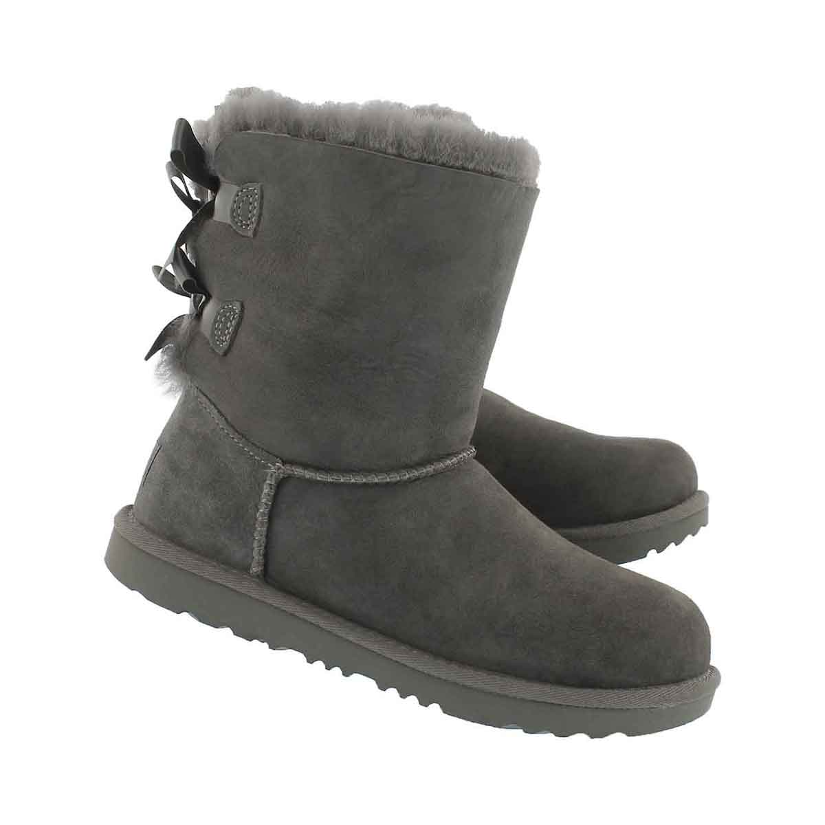 grey sheepskin boots