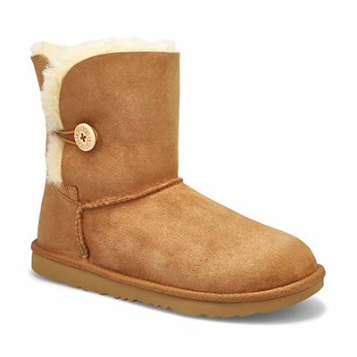 Grls Bailey Button II Sheepskin Boot - Chestnut