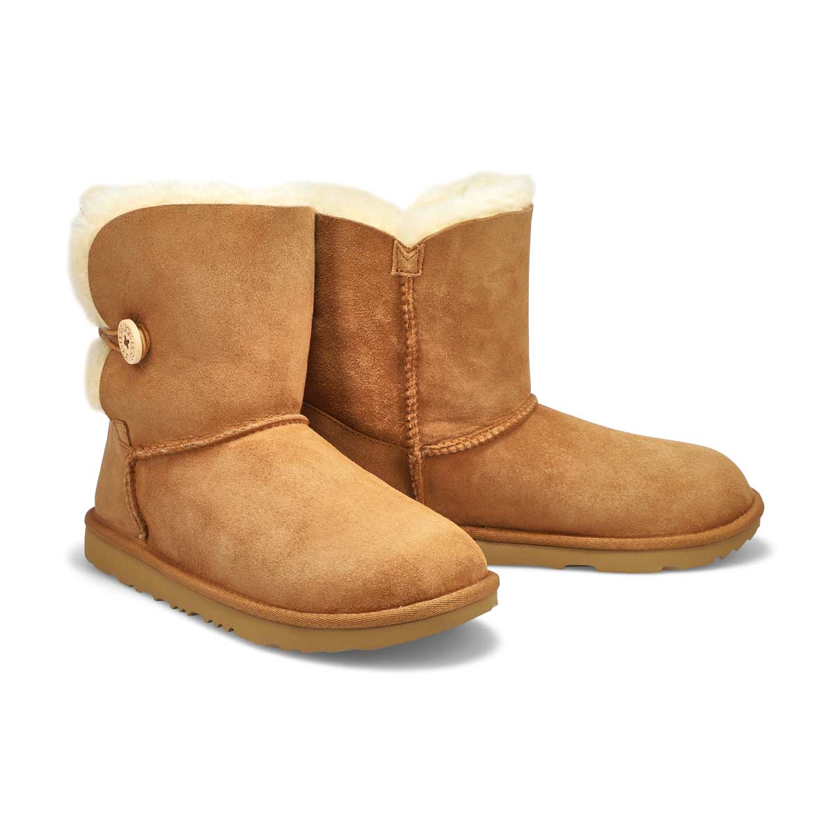 Girl's Bailey Button II Sheepskin Boot - Chestnut