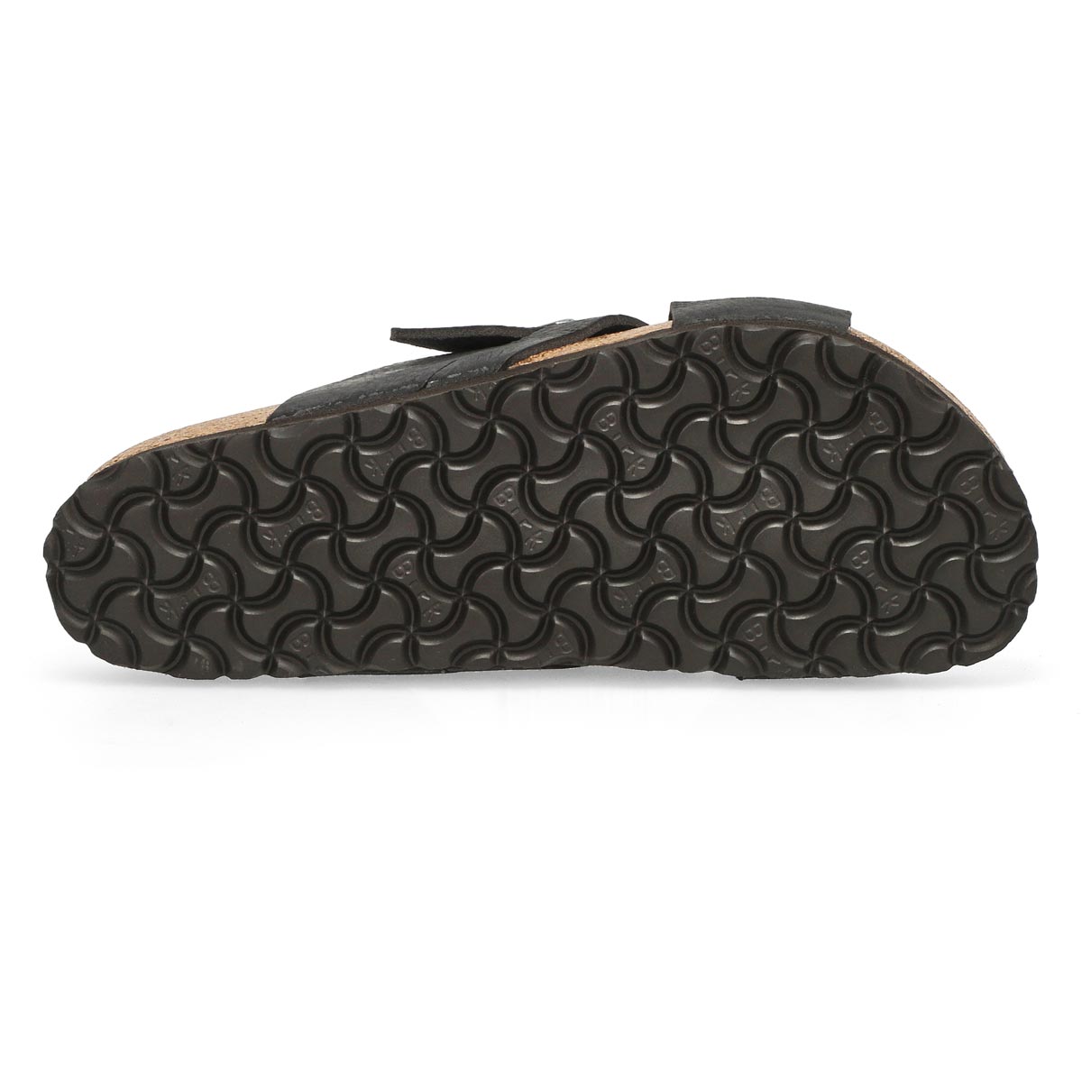 Men's Lugano Oiled Leather Slide Sandal - Black