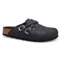 Women's Blair HEX Oiled Leather Casual Clog - Black