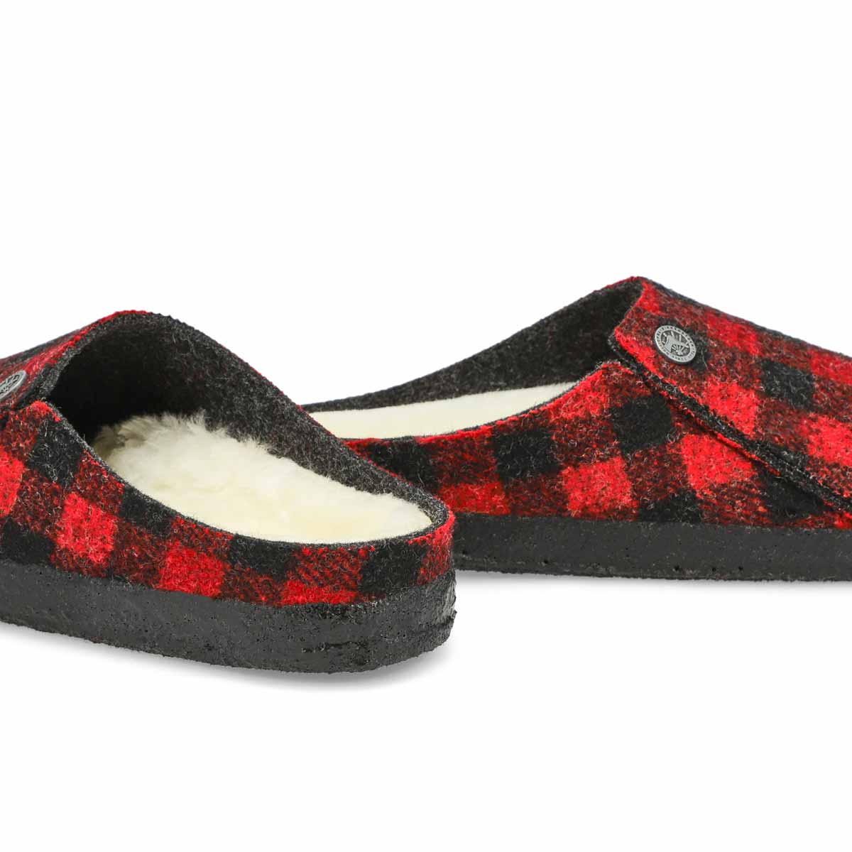 Women's Zermatt Shearling Lined Narrow Slipper - Red Plaid