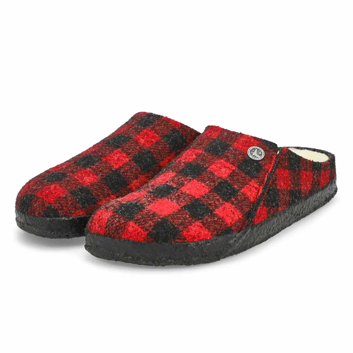 Women's Zermatt Shearling Lined Narrow Slipper - Red Plaid