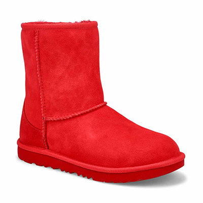 Grls Classic II Sheepskin Boot-Samba Red