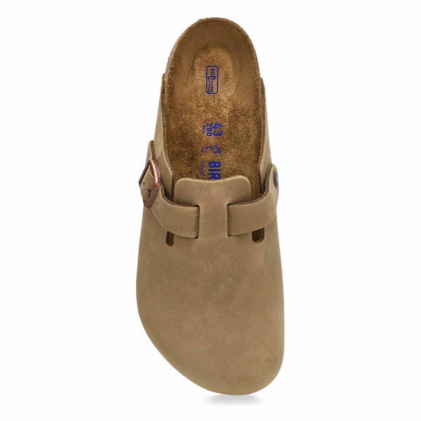 Men's Boston Oiled Leather Casual Clog - Tobacco