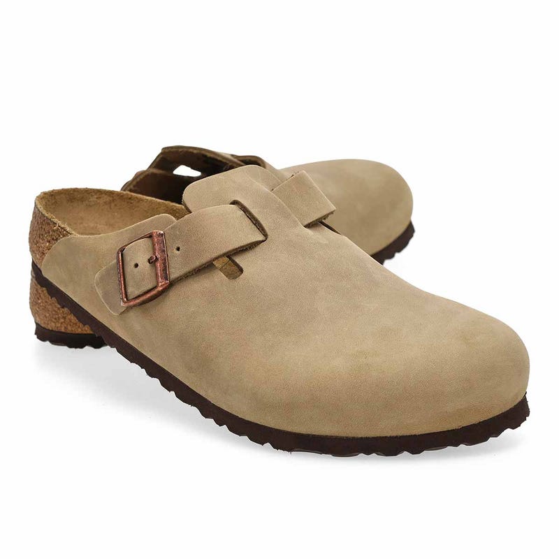 Men's Boston Oiled Leather Casual Clog - Tobacco