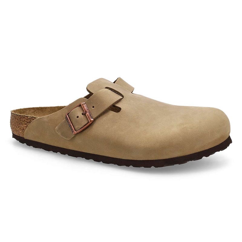 Men's Boston Oiled Leather Casual Clog - Tobacco