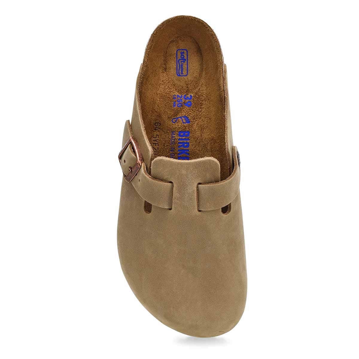 Women's Boston Oiled Leather Casual Clog - Tobacco