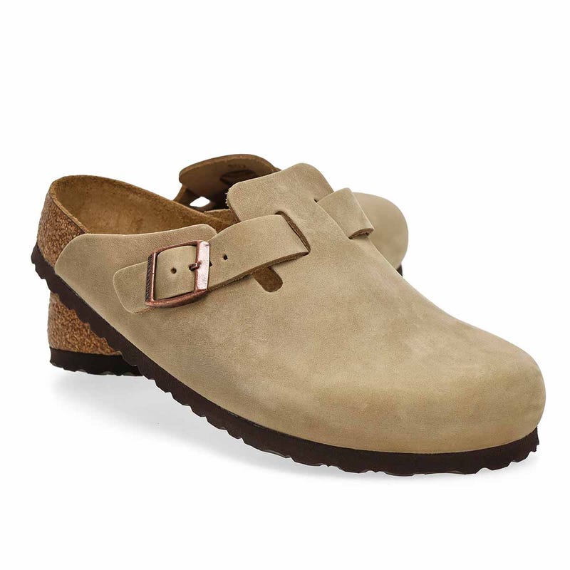 Women's Boston Oiled Leather Casual Clog - Tobacco