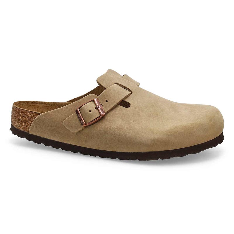 Women's Boston Oiled Leather Casual Clog - Tobacco