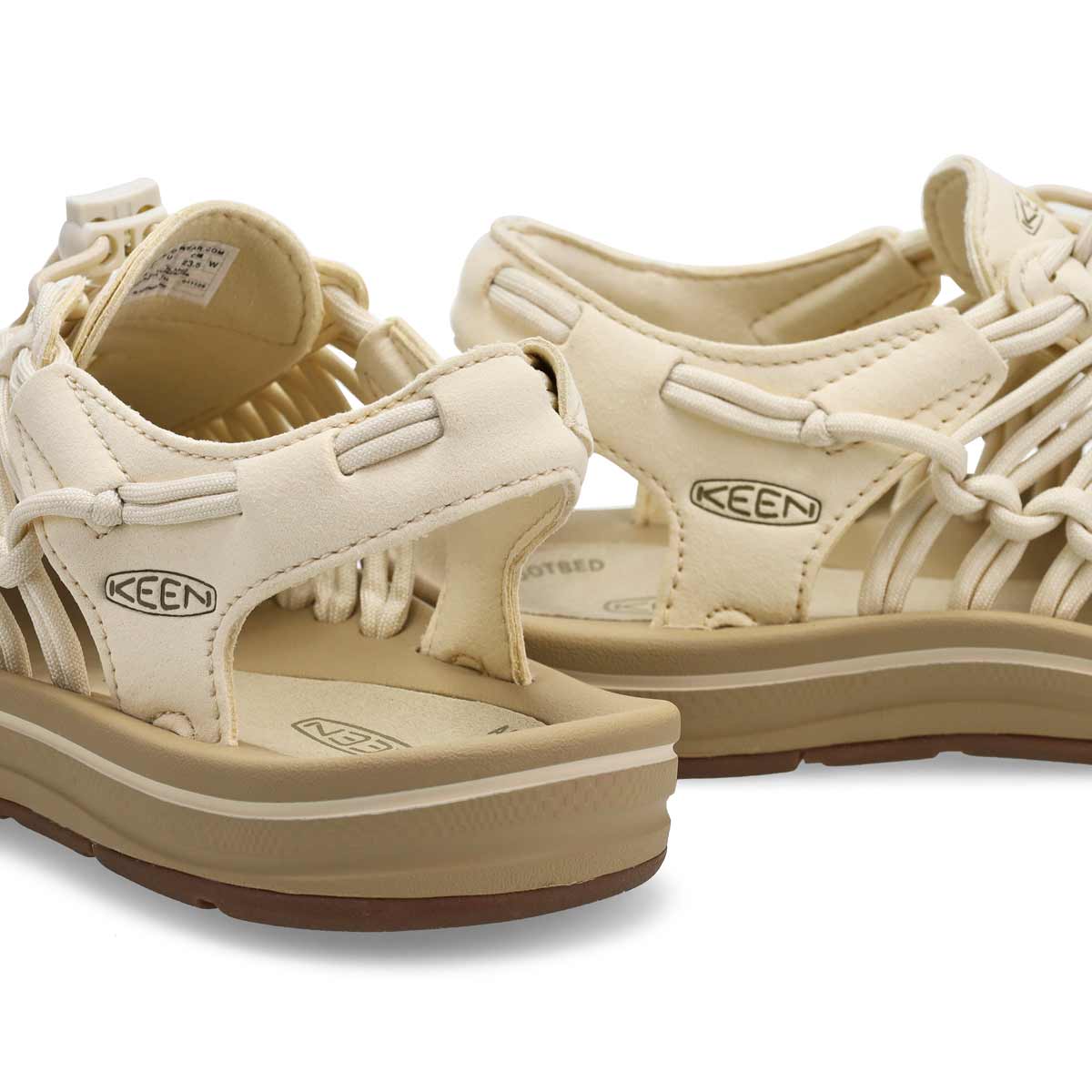 Keen Women's Uneek 2 Cord Sandal - White Cap/ | SoftMoc.com