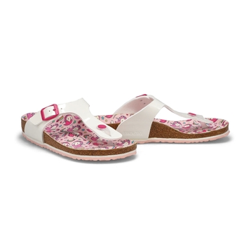 Girls' Gizeh Birko-Flor Patent Thong Narrow Sandal