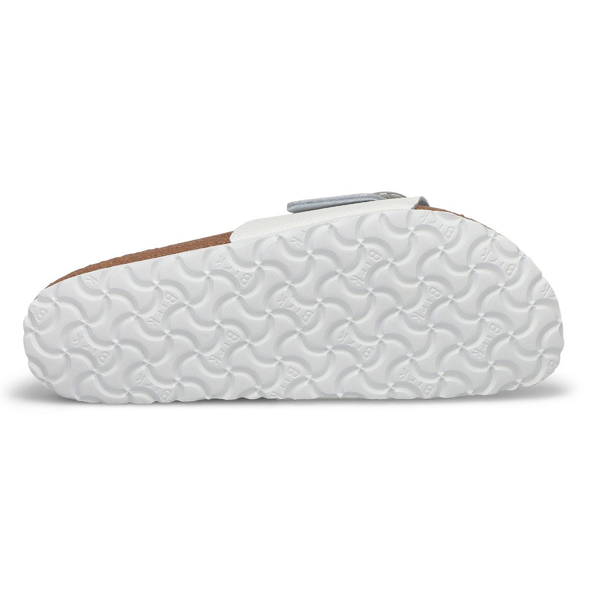 Women's Madrid Big Buckle Leather 1 Narrow Strap Sandal - White