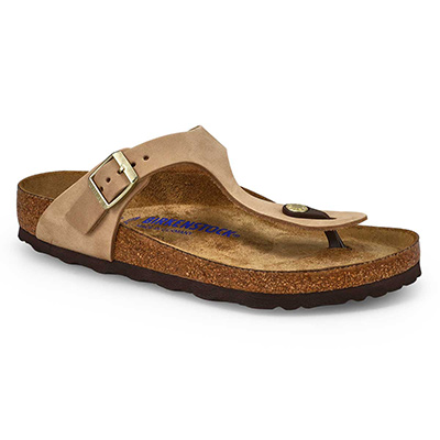 Lds Gizeh Soft Footbed Thong Sandal - Sandcastle