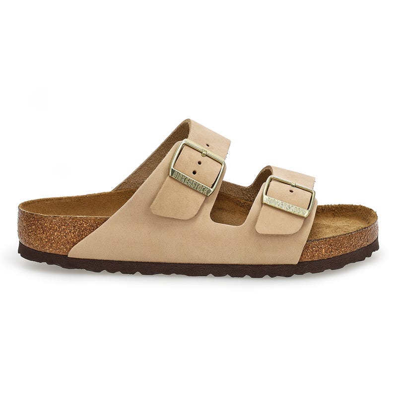 Sandale avec assise souple ARIZONA SF, château de sable, femmes