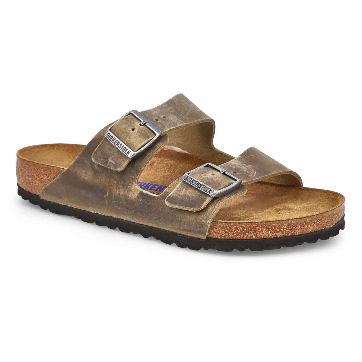 Men's Arizona Oiled Leather 2-Strap Sandal - Khaki