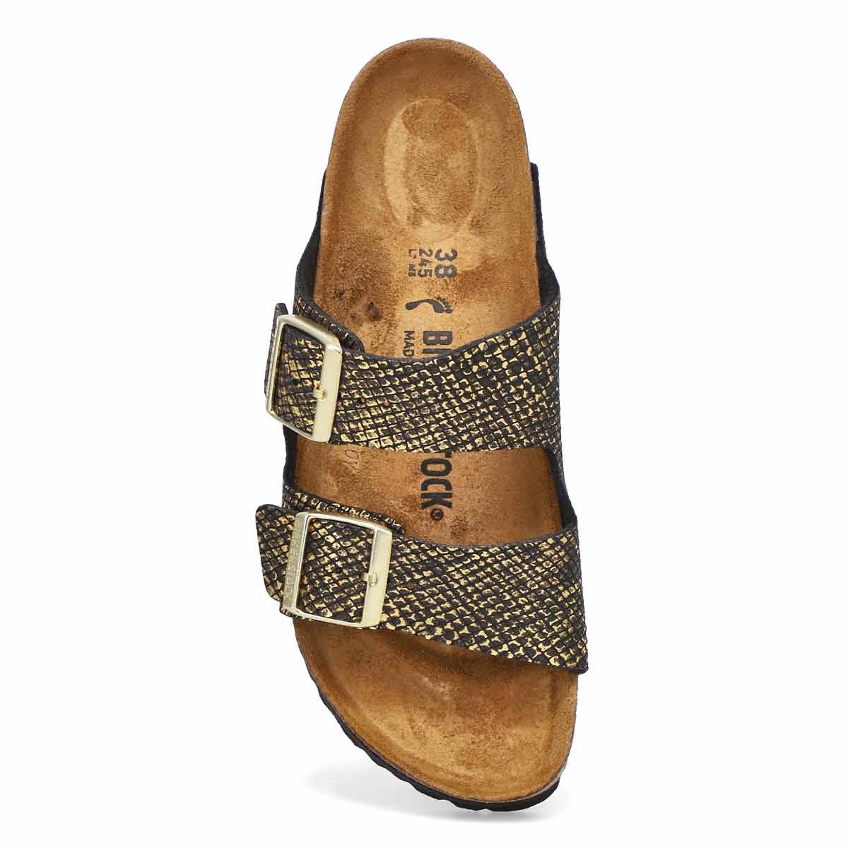 Women's Arizona Narrow Sandal - Python Black/Gold
