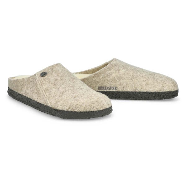 Pantoufle étroite ZERMATT SHEARLING, coquille d'œuf/écru, femmes