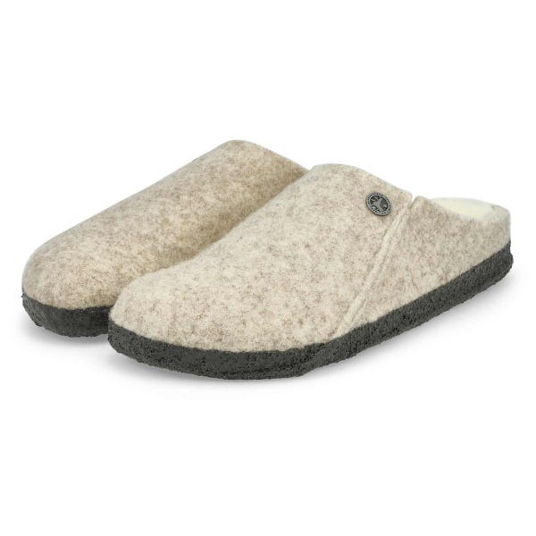 Pantoufle étroite ZERMATT SHEARLING, coquille d'œuf/écru, femmes