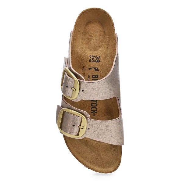 Women's Arizona Big Buckle Birko-Flor 2 Strap Narrow Sandal - Graceful Taupe