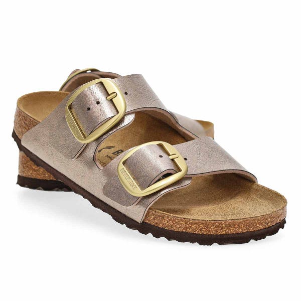 Women's Arizona Big Buckle Birko-Flor 2 Strap Narrow Sandal - Graceful Taupe