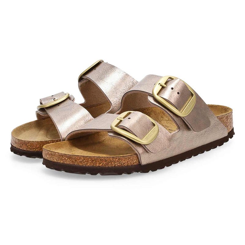 Women's Arizona Big Buckle Birko-Flor 2 Strap Narrow Sandal - Graceful Taupe