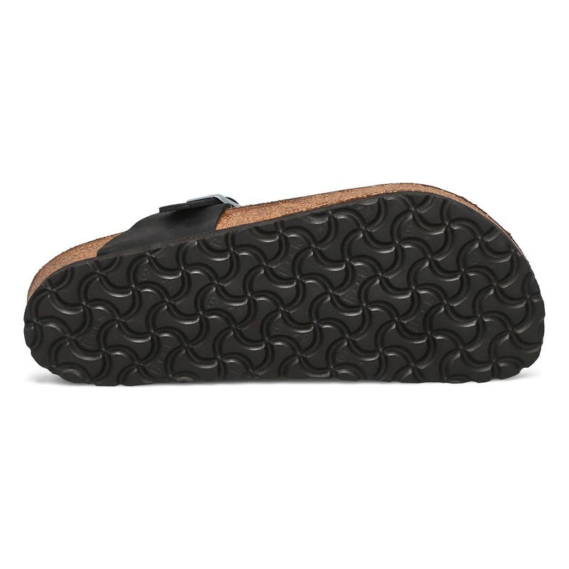 Women's Gizeh Braid Oiled Leather Thong Sandal - Black