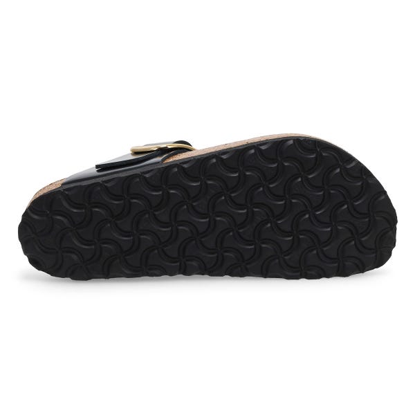 Tong à grosse boucle GIZEH BIG BUCKLE HIGH SHINE, noir, femmes