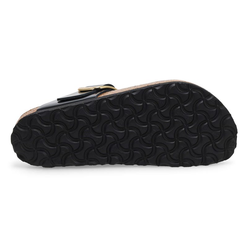 Tong à grosse boucle GIZEH BIG BUCKLE HIGH SHINE, noir, femmes