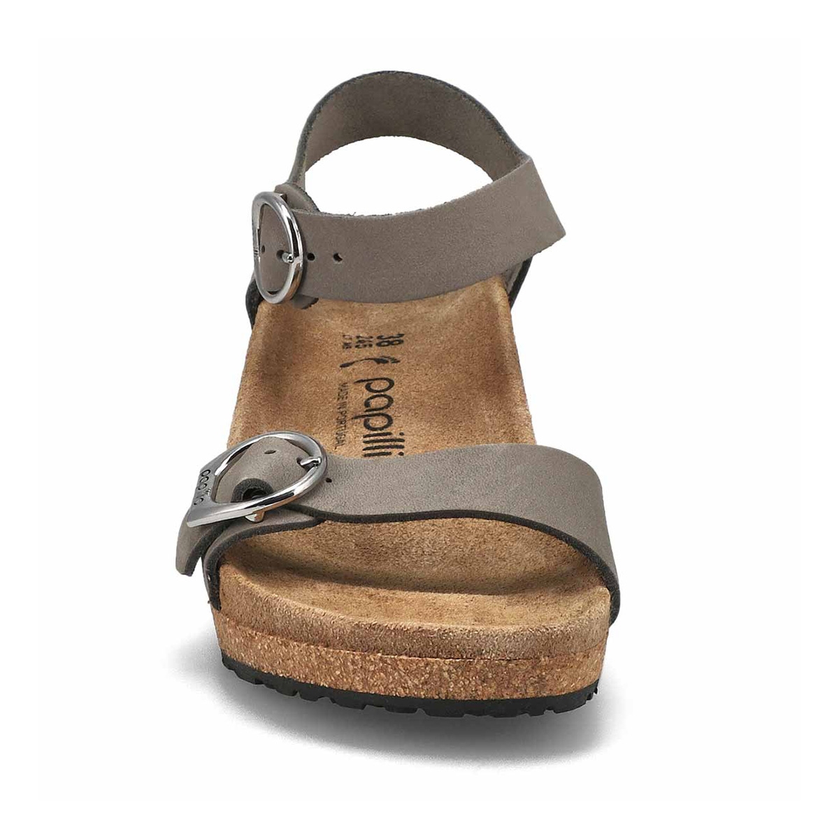 Sandale étroite compensée SOLEY, gris perle, femme