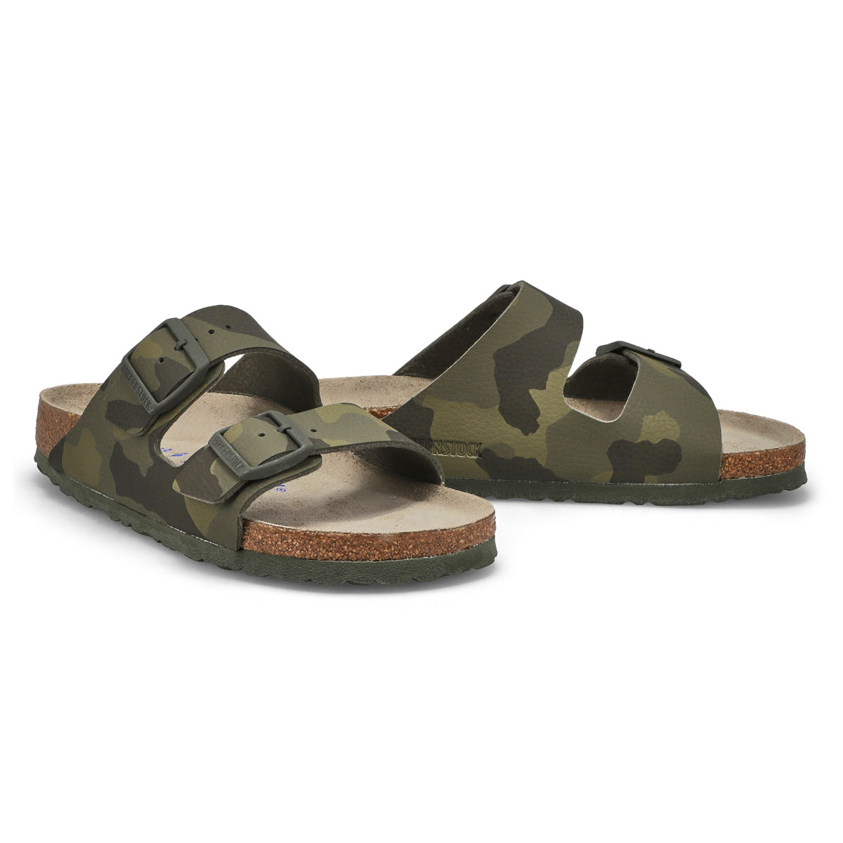 Women's Arizona Birko-Flor Narrow Sandal - Khaki Camo