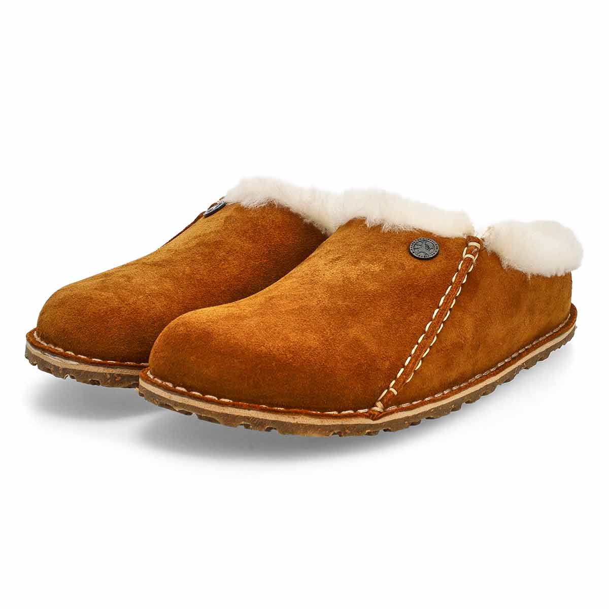 Pantoufle étroite ZERMATT PREMIUM, vison/écru, femmes