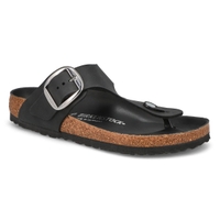 Women's Gizeh Big Buckle Thong Sandal - Black