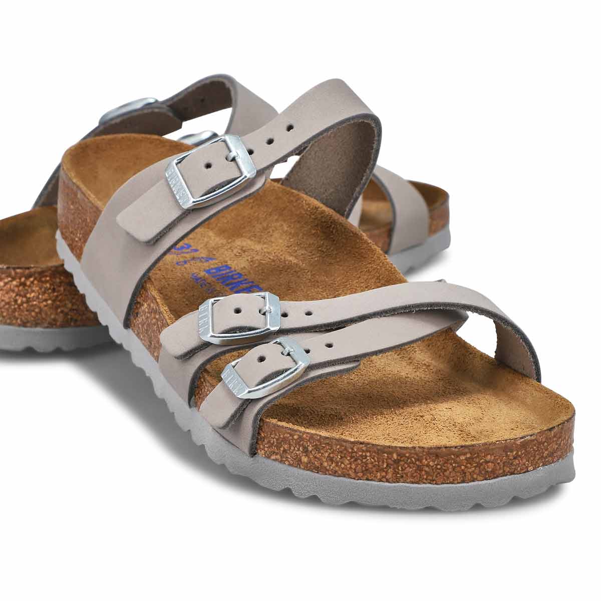 Women's Franca Soft Footbed Buckle Sandal - Dove Grey