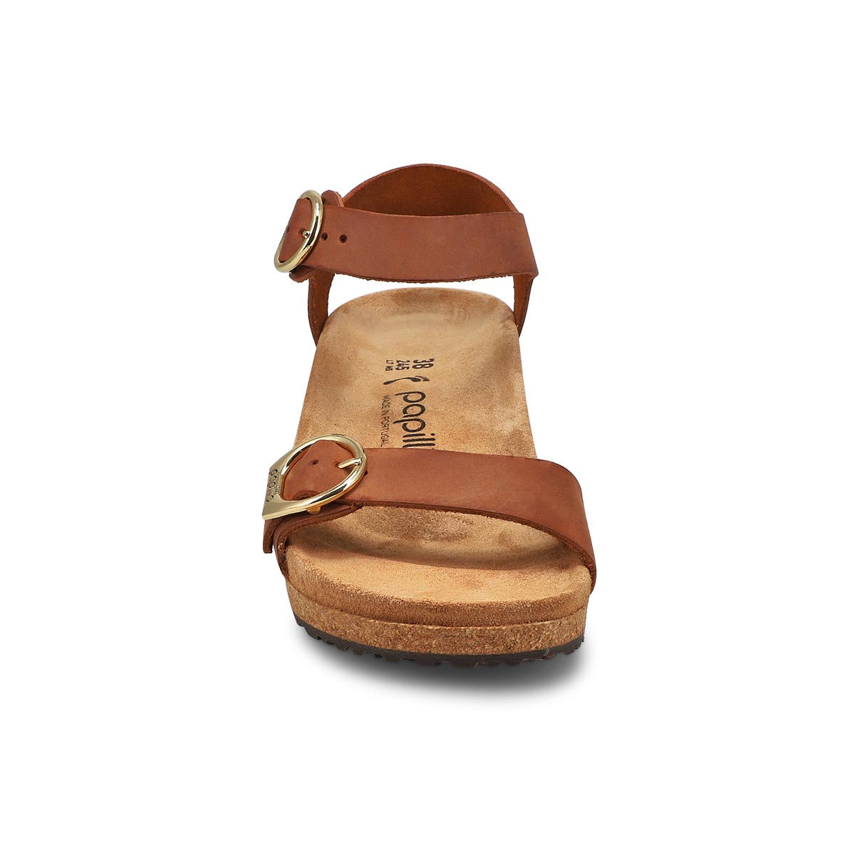 Sandale étroite compensée SOLEY LTR, cognac, femme