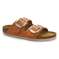 Women's  Arizona Big Buckle 2 Strap Narrow Sandal -  Washed Metallic Coral