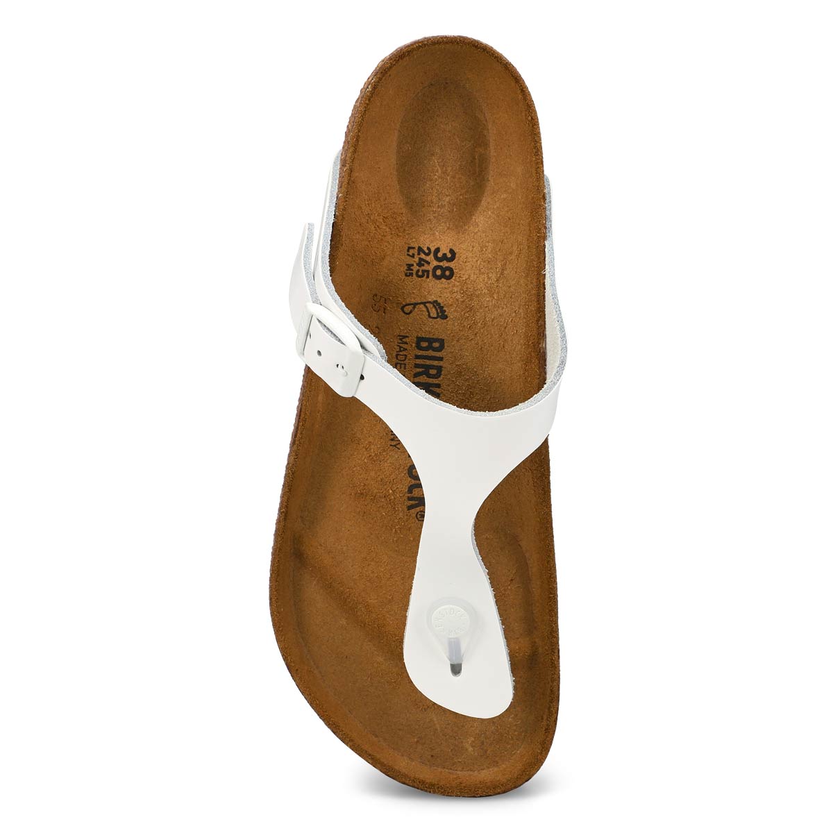Women's Gizeh Soft Footbed Thong Sandal - White Patent