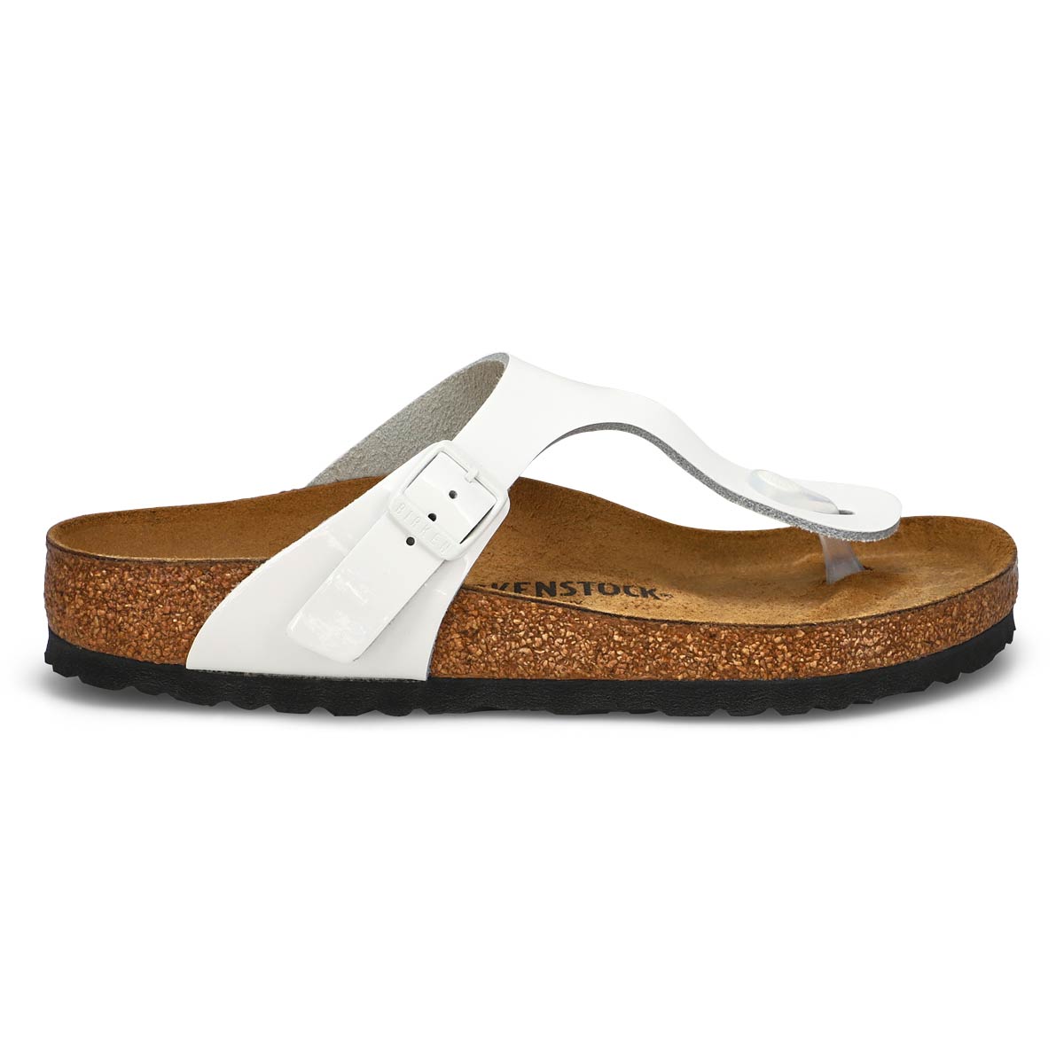 Women's Gizeh Soft Footbed Thong Sandal - White Patent