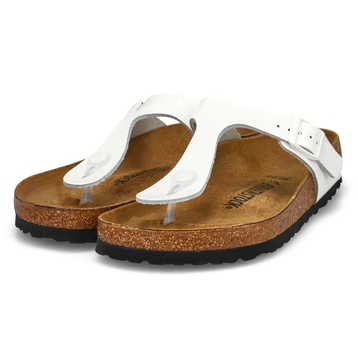 Women's Gizeh Soft Footbed Thong Sandal - White Pa