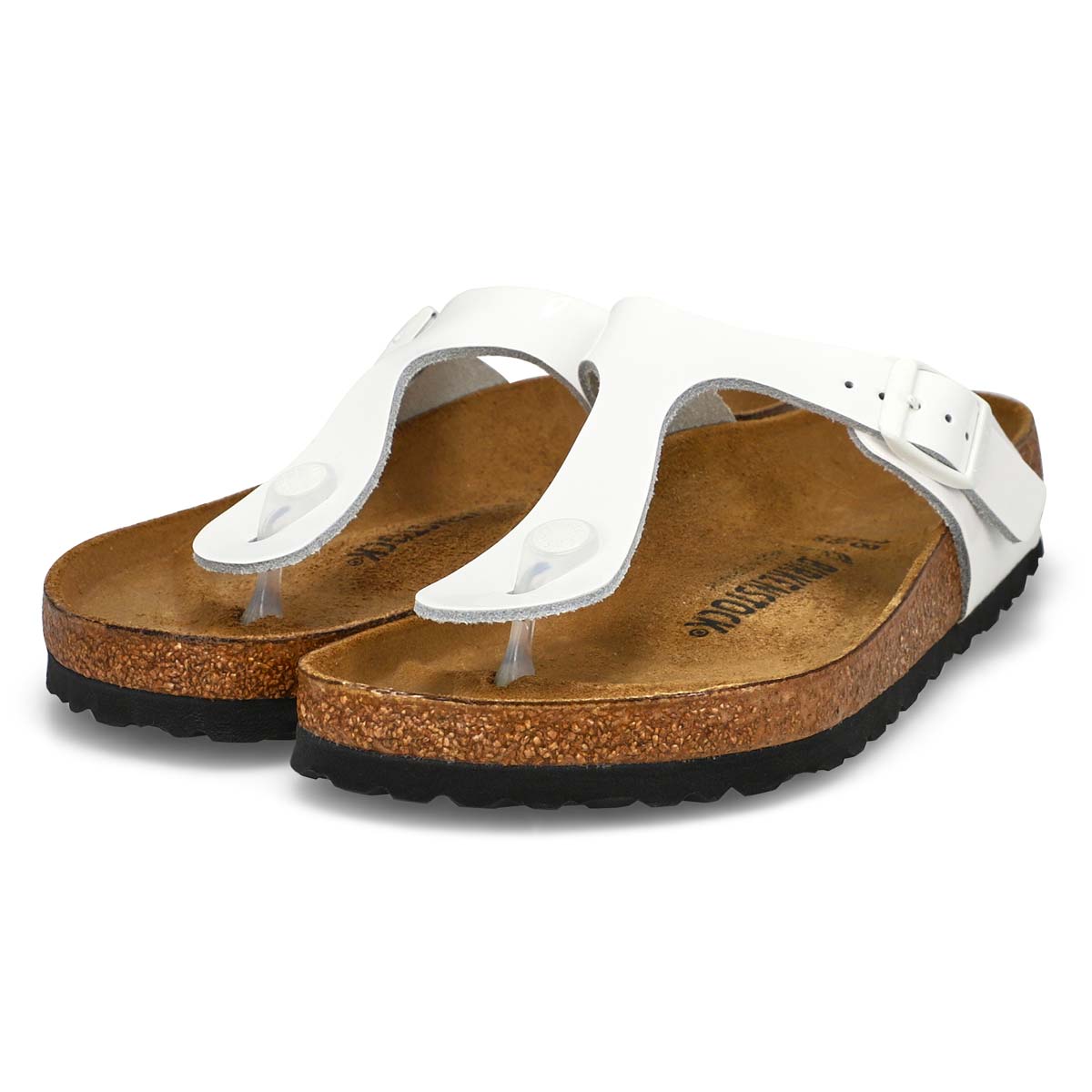 Women's Gizeh Soft Footbed Thong Sandal - White Patent