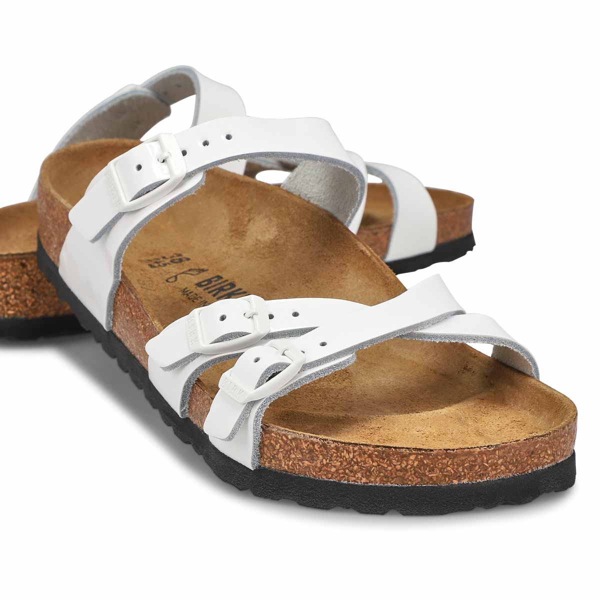 Women's Franca Buckle Sandal - White Patent