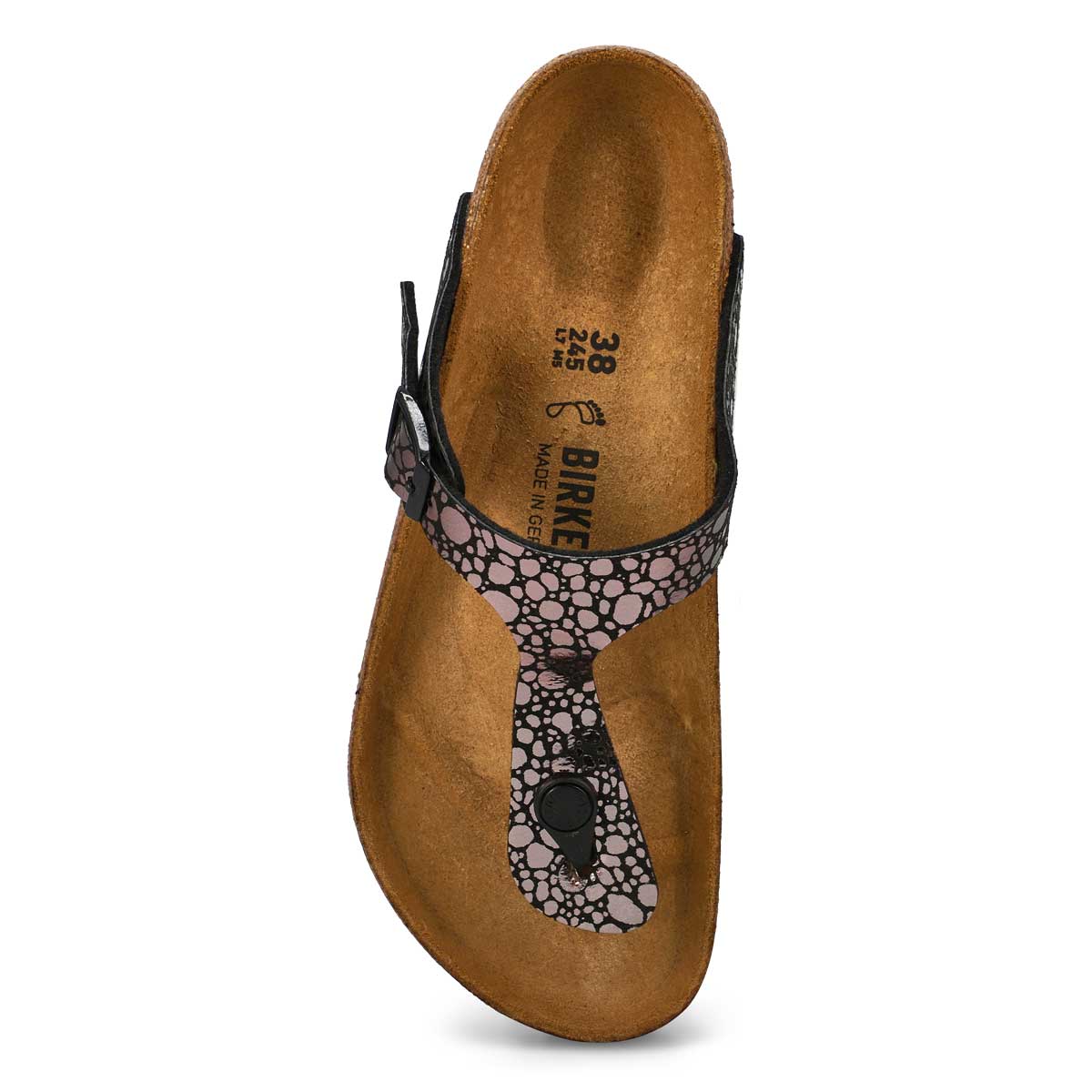 Women's Gizeh Birko-Flor Thong Sandal - Metallic Stone Black