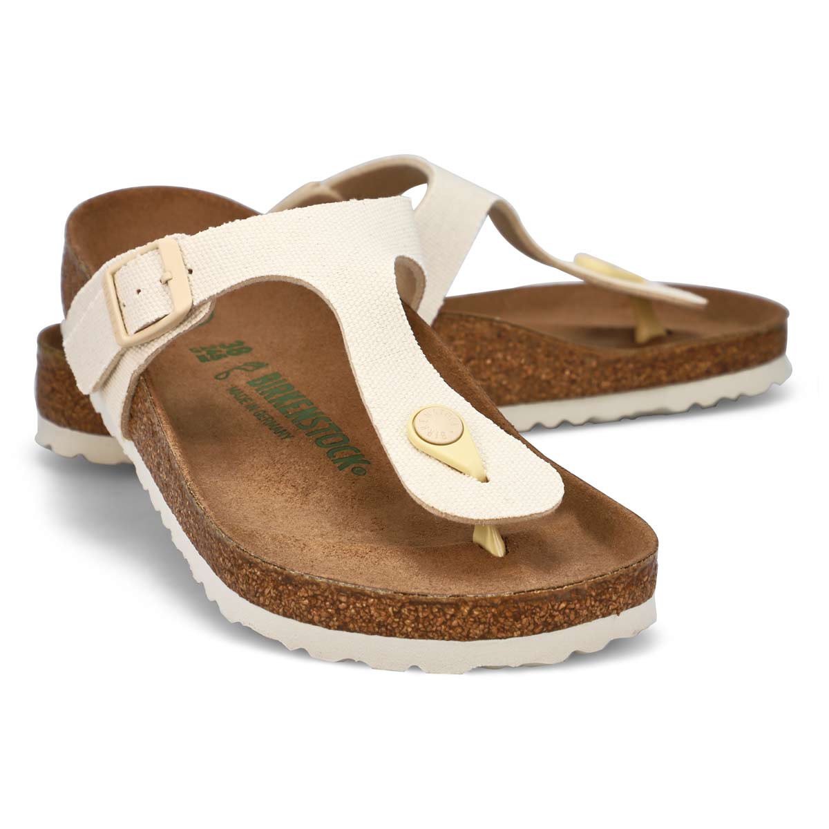 Women's  Gizeh Vegan Birko-Flor Thong Sandal - Eggshell