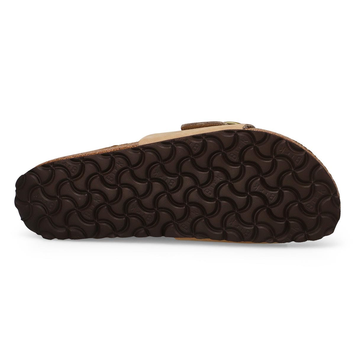 Women's Madrid Big Buckle Leather 1 Strap Narrow Sandal - Sandcastle