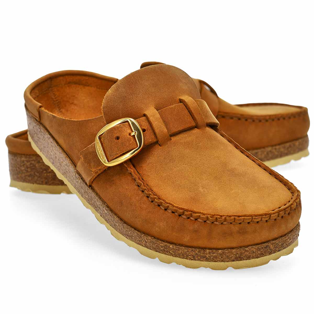 Women's Buckley Oiled Leather Cork Footbed Narrow Clog - Cogac