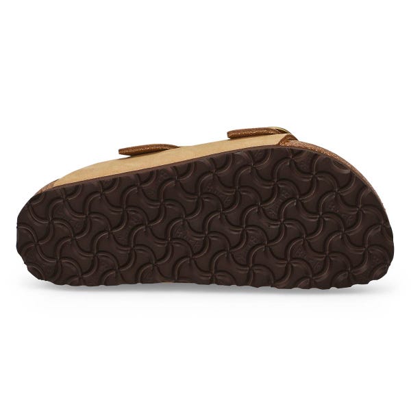 Sandales étroites à 2 brides en cuir ARIZONA BIG BUCKLE, château de sable, femmes