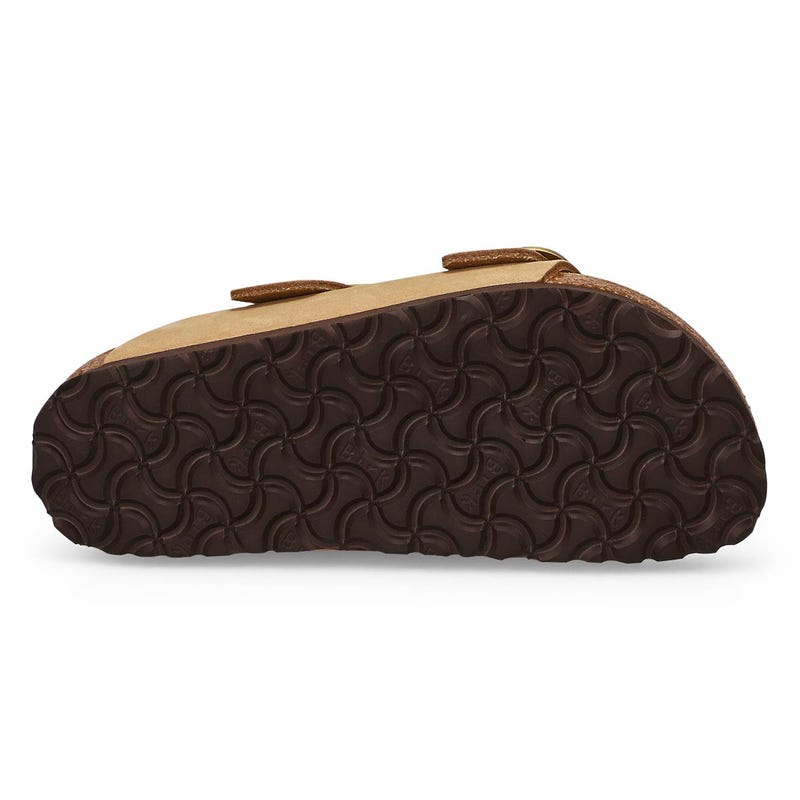 Sandales étroites à 2 brides en cuir ARIZONA BIG BUCKLE, château de sable, femmes