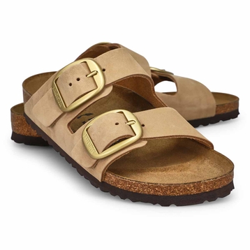 Women's  Arizona Big Buckle Leather 2 Strap Narrow
