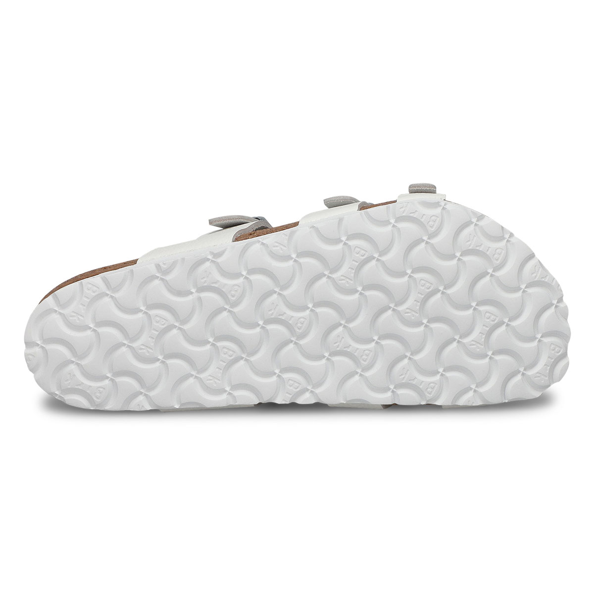 Sandale en cuir FRANCA LEATHER BUCKLE, blanc antique, femmes